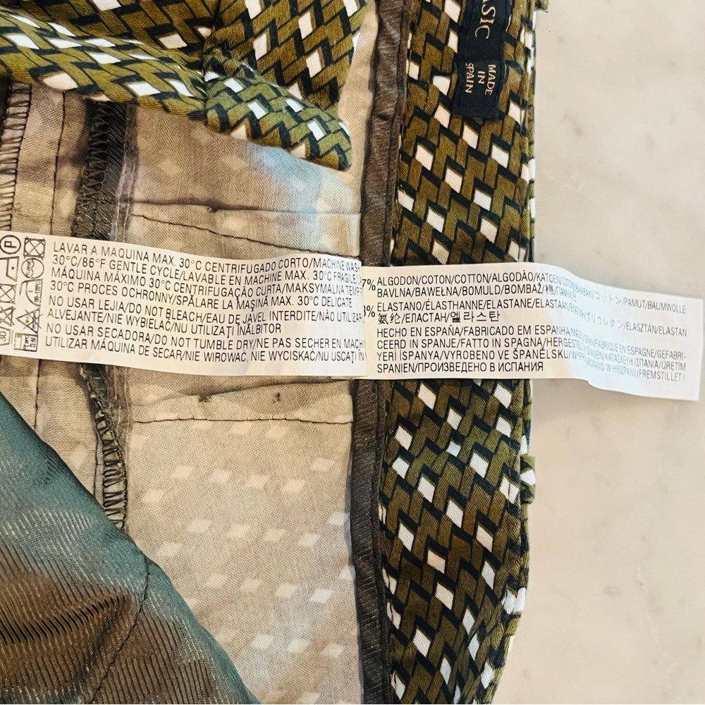 Zara Basic Black Label Geometric Print Pants | Si… - image 8